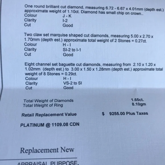 VINTAGE PLATINUM DIAMOND RING ROUND STONE MARQUISE - Picture 13 of 16